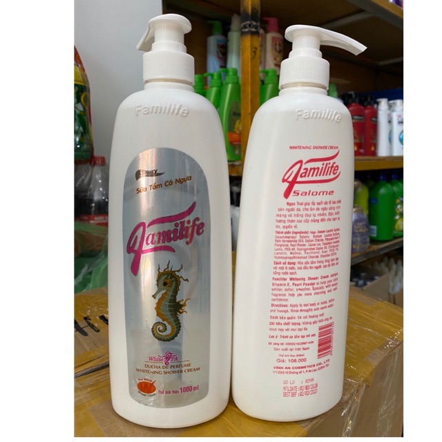 [SALE SỐC] Sữa Tắm Cá Ngựa FAMILIFE 1000ML HƯƠNG THƠM NGỌT NGÀO