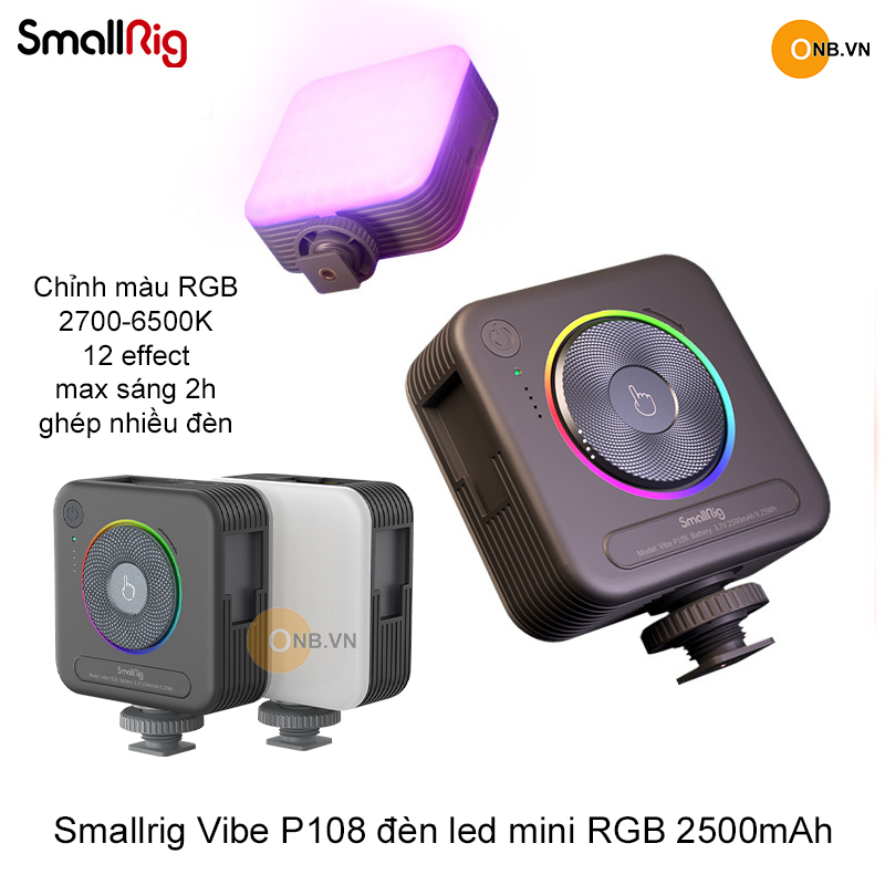 Smallrig vibe p108 đèn led mini rgb 2500mah