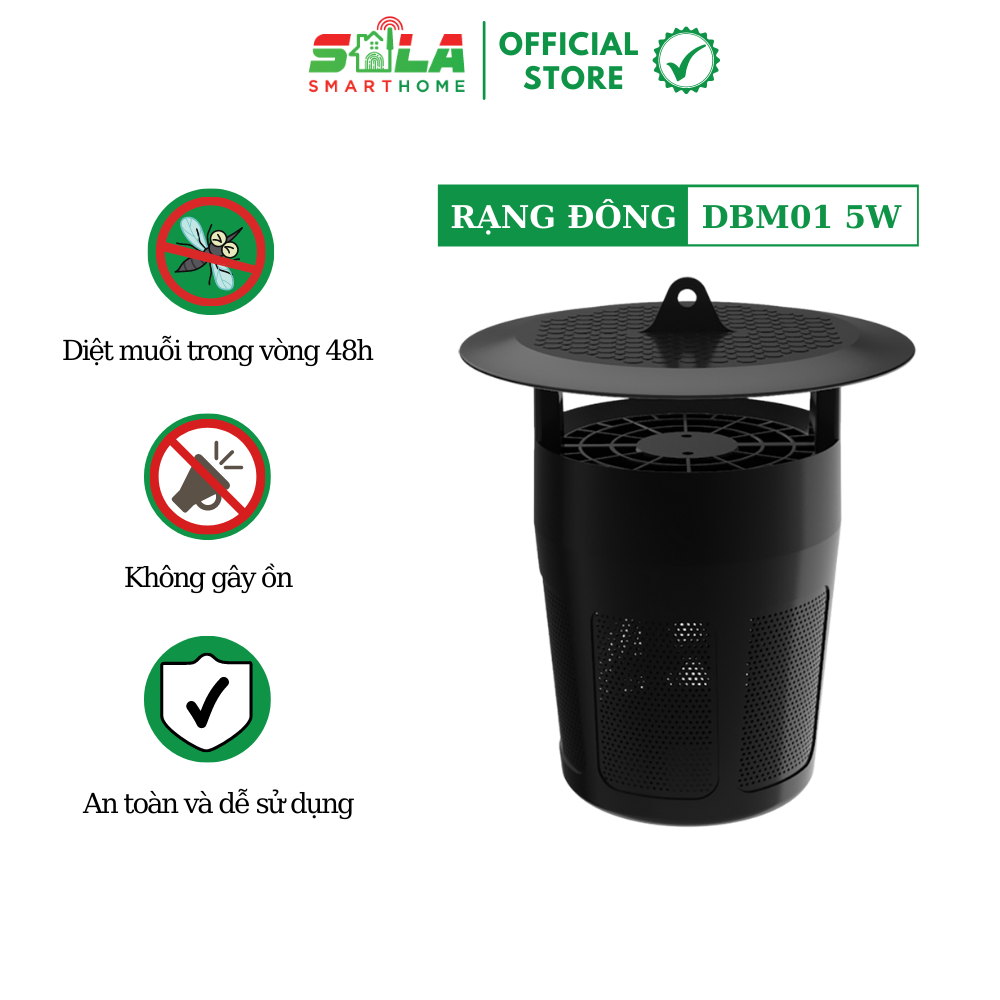 Đèn bắt muỗi thông minh Rạng Đông DBM01 5W – Tiêu diệt 99% côn trùng trong nhà bạn - Bảo hành chính hãng 24 Tháng