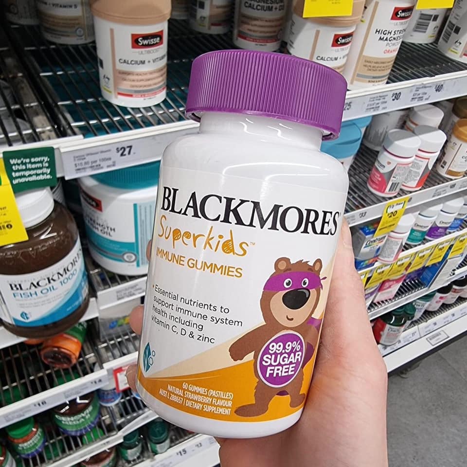 Blackmores Superkids Immune 60 Viên - Kẹo dẻo Tăng Đề Kháng