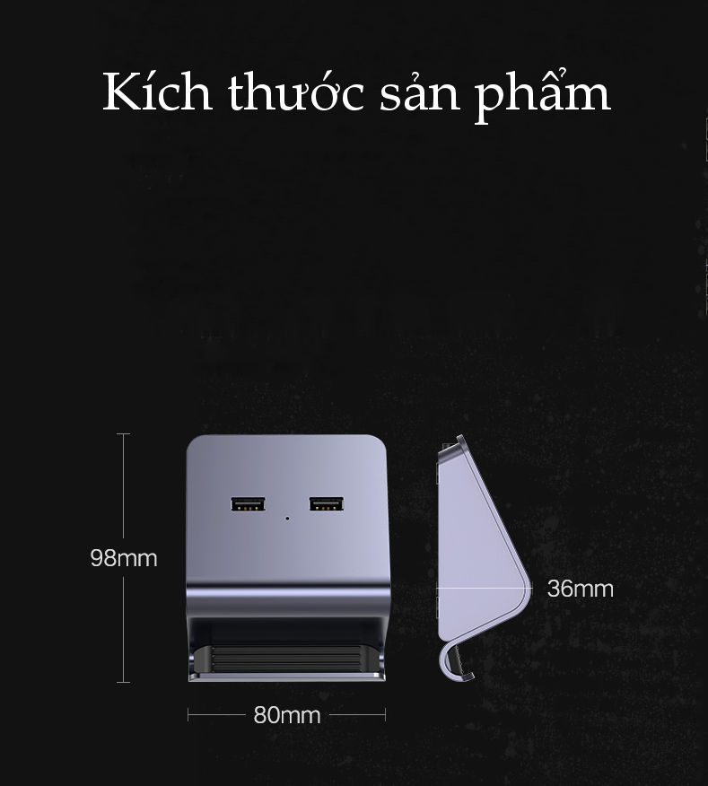Giá đỡ điện thoại kèm Hub USB 2.0 2 cổng hỗ trợ OTG, Bluetooth 4.0 UGREEN CM214 50924 - Hàng chính hãng Giá đỡ điện thoại kèm Hub USB 2.0 2 cổng hỗ trợ OTG, Bluetooth 4.0 UGREEN CM214 50924 - Hàng chính hãng
