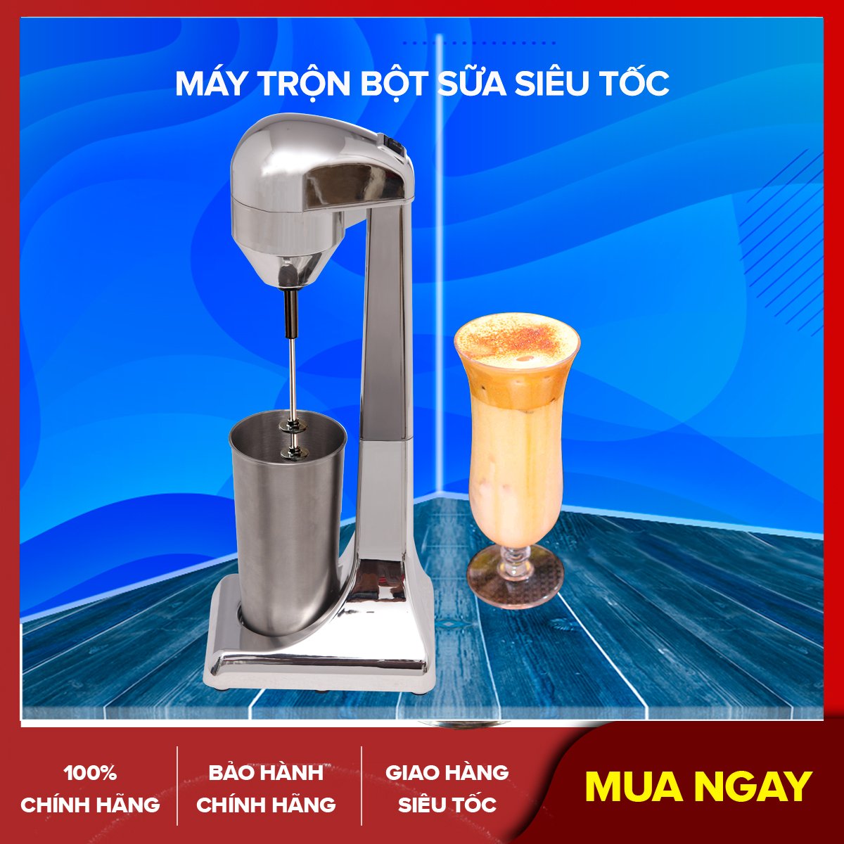 Máy trộn bọt trà sữa kahchan chuyên dùng cho quán và nhà hàng