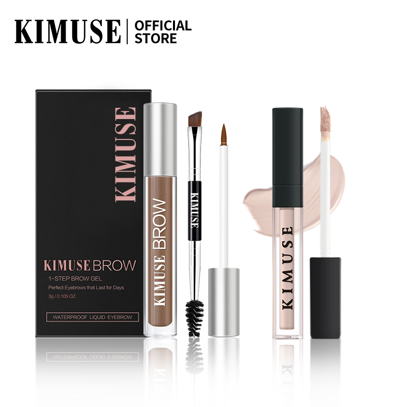 KIMUSE Waterproof Long-Lasting Eyebrow Gel 5 Colour+Foundation Soft Matte Long Wear Oil Control Concealer