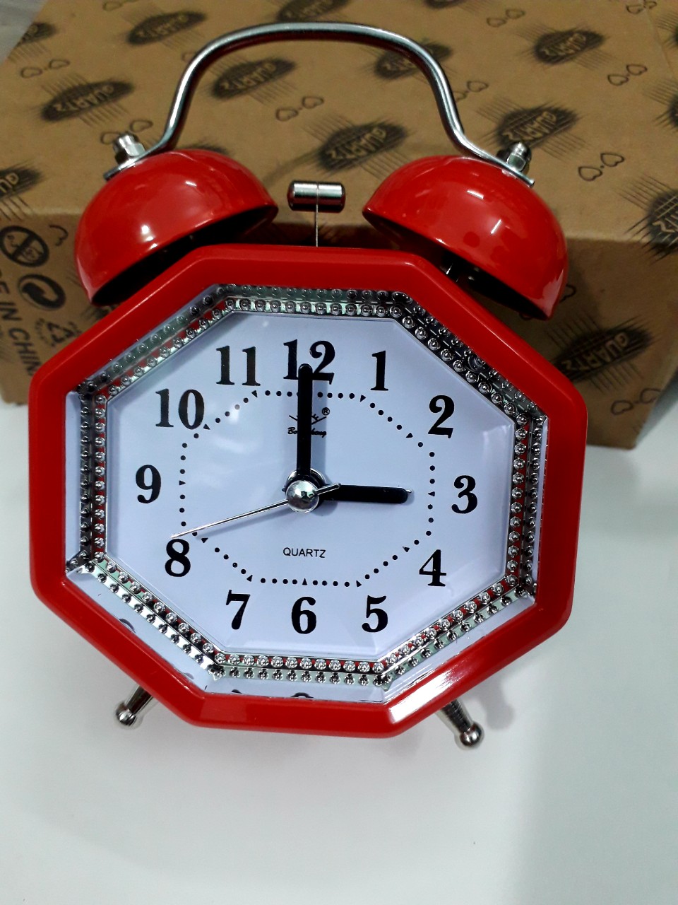 đồng hồ báo thức chuông to sắt