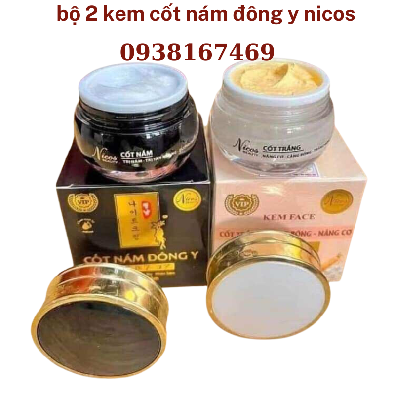 Bộ 2 kem cốt nám đông y nicos beauty 15g