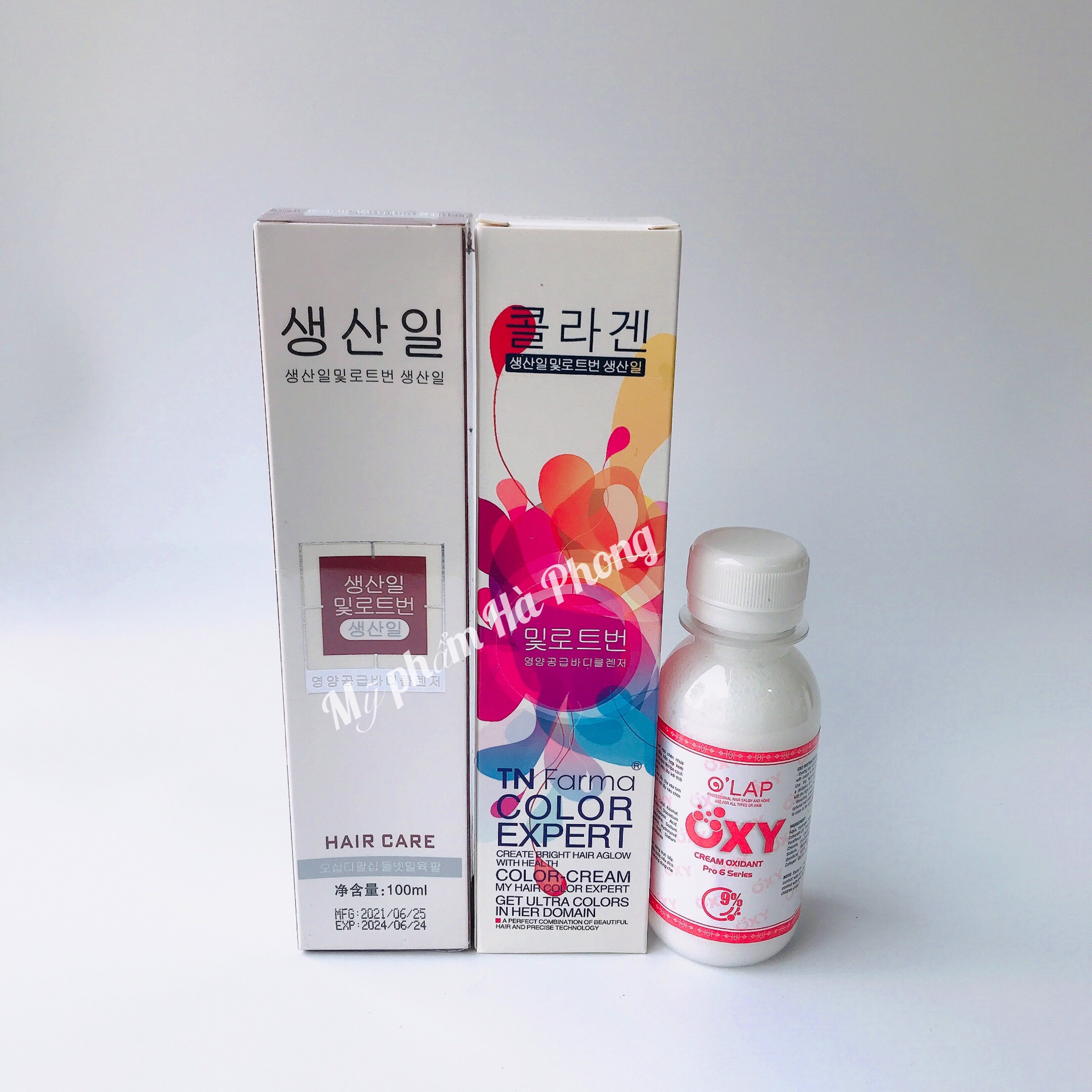Thuốc nhuộm tóc combo nâng tông _ thuốc tẩy tóc, gội khử tím tặng oxy trợ nhuộm