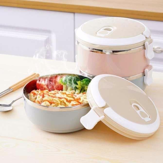 Hộp đựng cơm, thức ăn giữ nhiệt 2 tầng Lunch Box