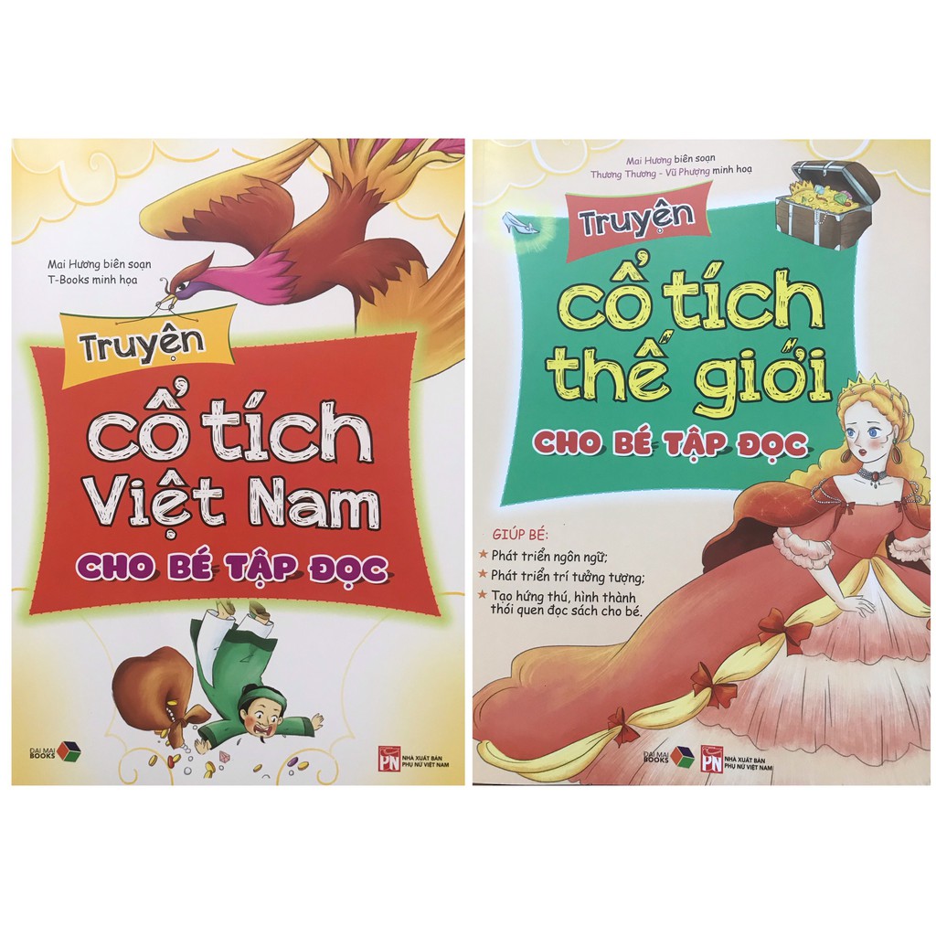 Sách - Combo Truyện Cổ Tích Thế Giới Cho Bé Tập Đọc + Truyện Cổ Tích Việt Nam Cho Bé Tập Đọc