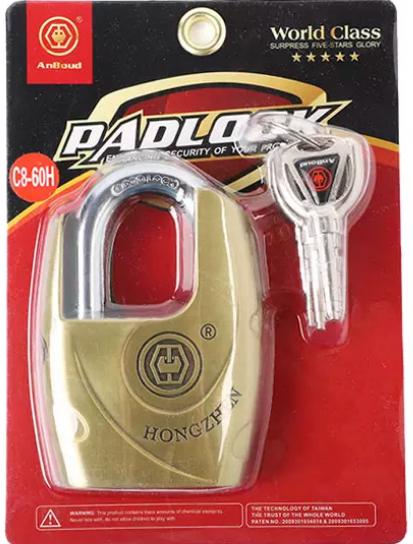 Ổ khóa đồng chống trộm cao cấp c8-60h chính hảng padlock anboud