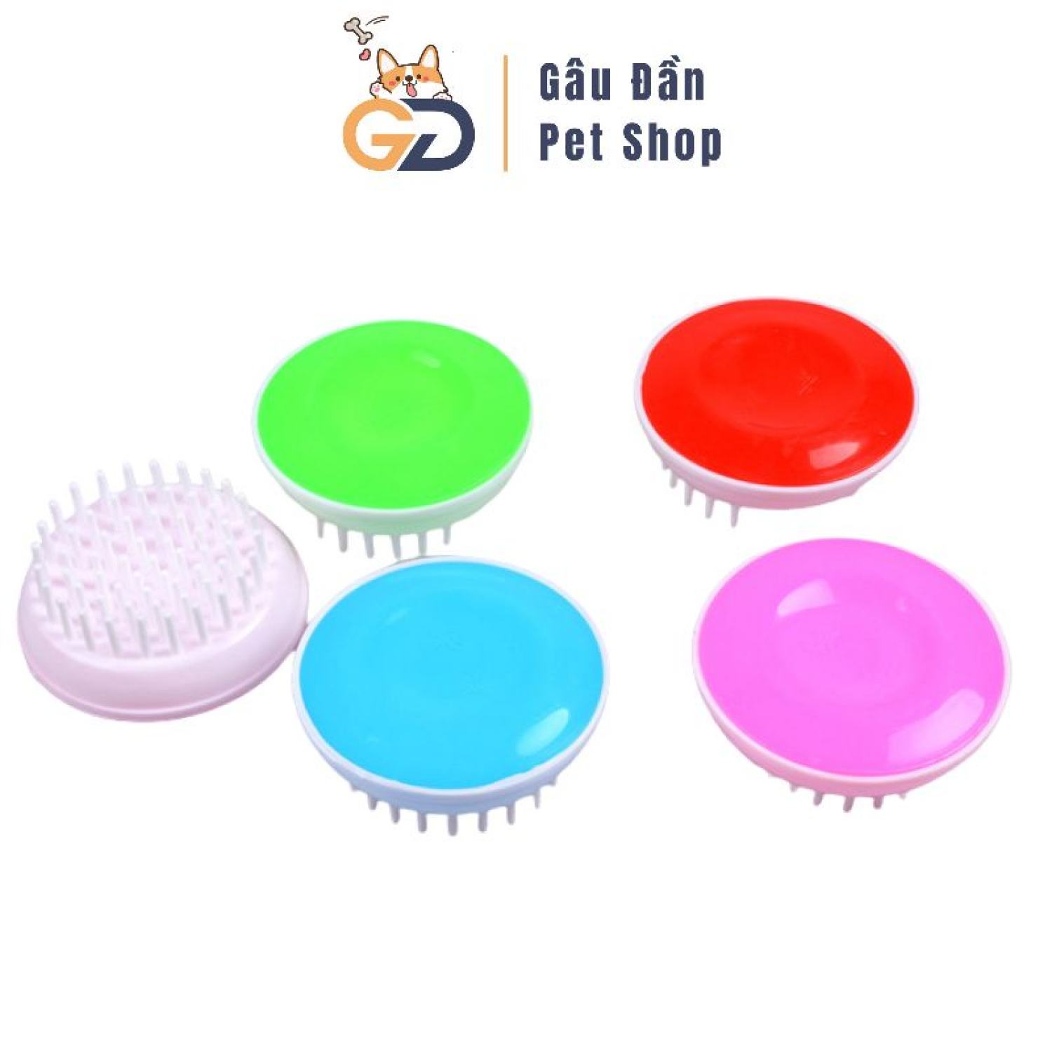 Bàn chải tắm cho chó mèo - bàn chải mát xa cho chó mèo