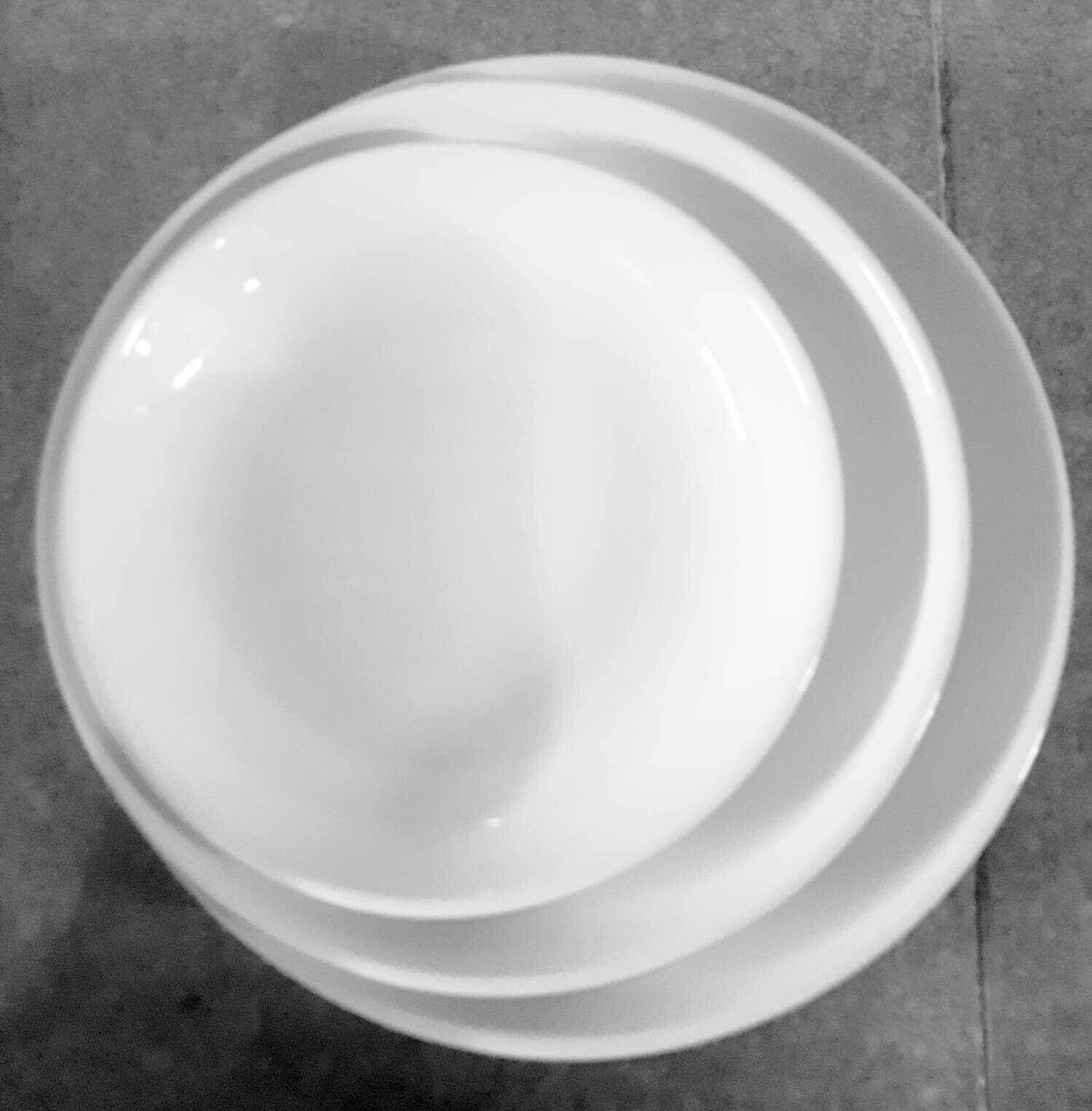 Bộ 3 dĩa sứ trắng sâu lòng 15cm,17.5cm và 20cm