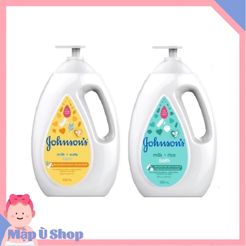 [HSD 2027] Sữa tắm Johnson’s Baby chứa sữa , gạo , yến mạch cho bé 1000ml