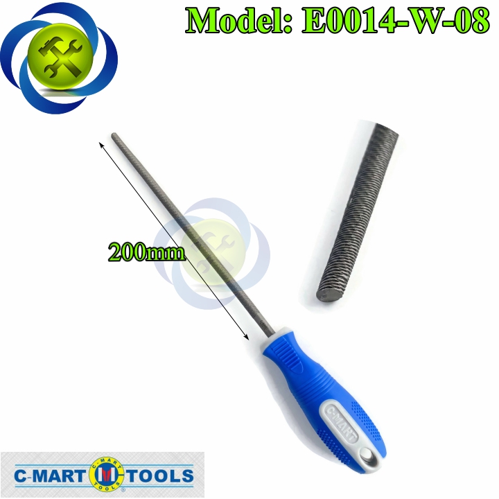 Dũa tròn 200mm c-mart e0014-w-08 loại 8inch cán nhựa