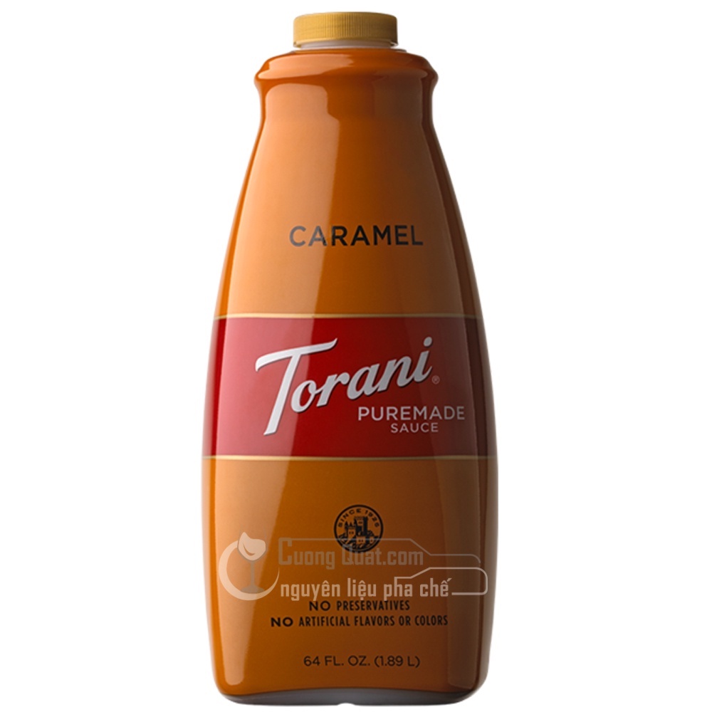 Sốt Torani Caramel Chai 1.89L. Hàng công ty có sẵn giao hàng ngay