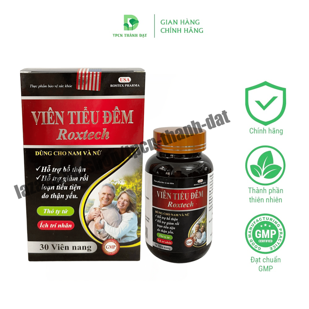 [Chai đen] Viên Tiểu Đêm hỗ trợ giảm tiểu đêm, tiểu buốt, tiểu nhiều lần, tiểu không tự chủ - Chai 30 viên (Nam Nữ dùng được)