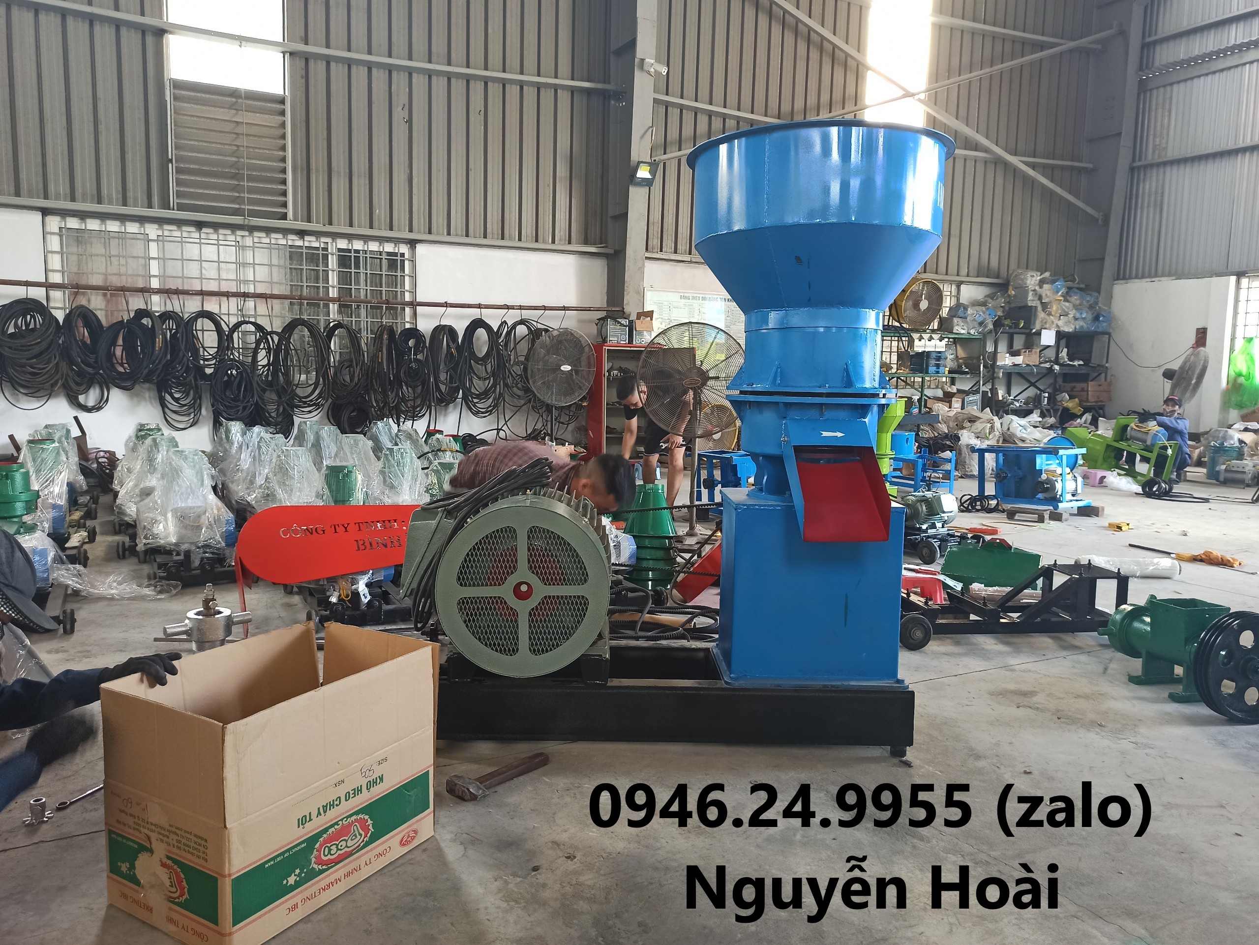 Máy ép viên phân hữu cơ cho cây trồng năng suất hàng tấn/h