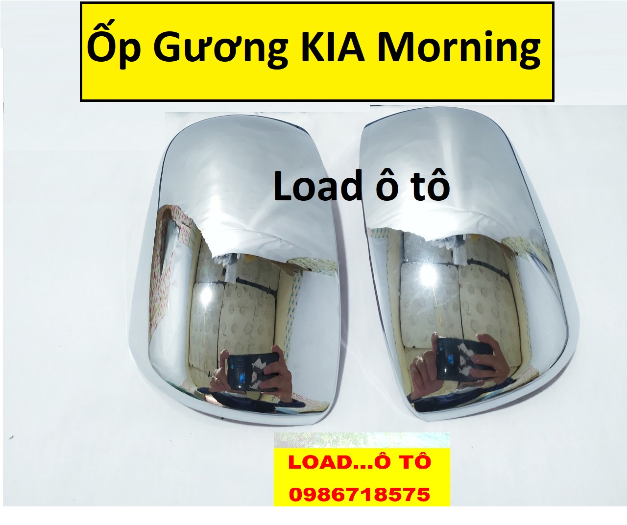 Bộ Ốp Gương Xe KIA Morning 2014-2020 Mạ Crom Cao Cấp