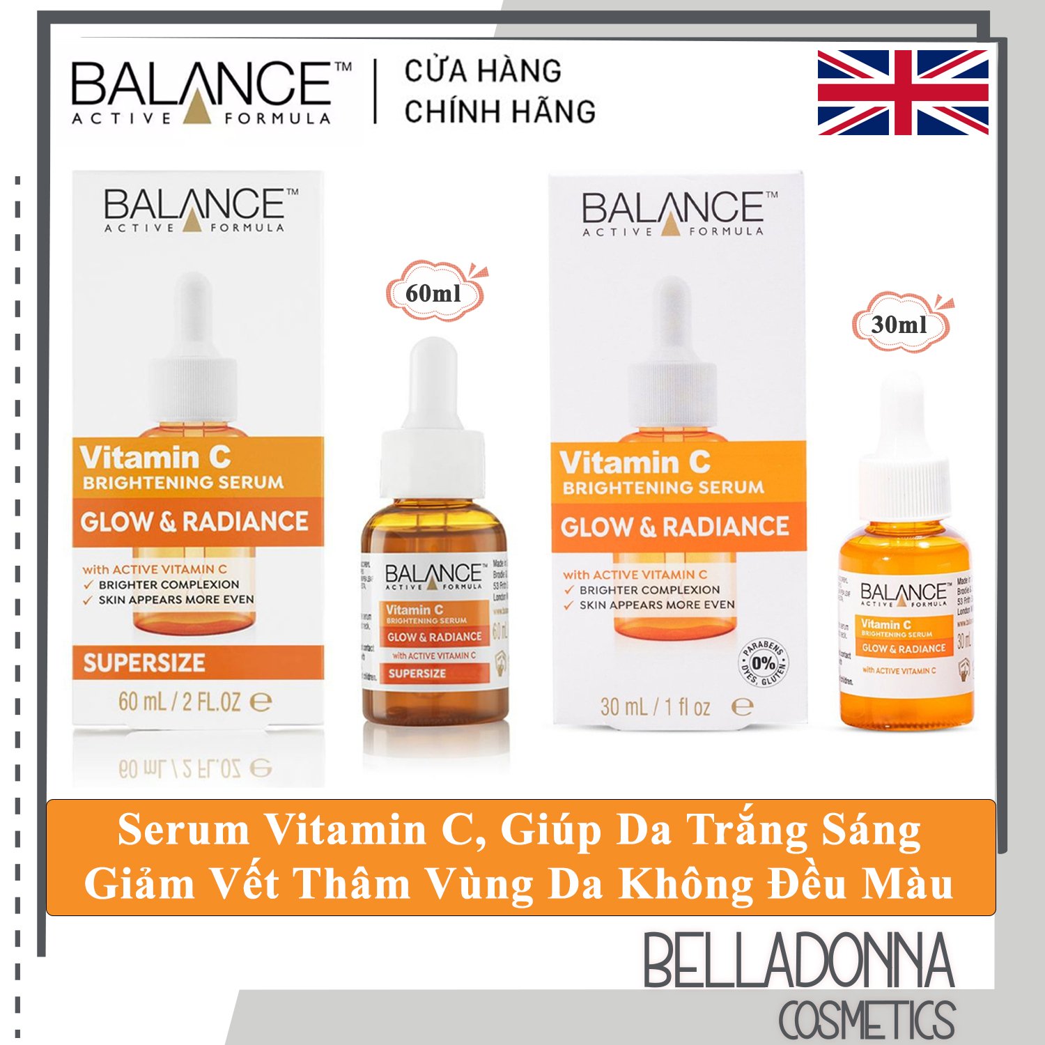 [HCM] [CHÍNH HÃNG] Tinh Chất Làm Sáng Da Balance Vitamin C Brightening Serum Glow & Radiance