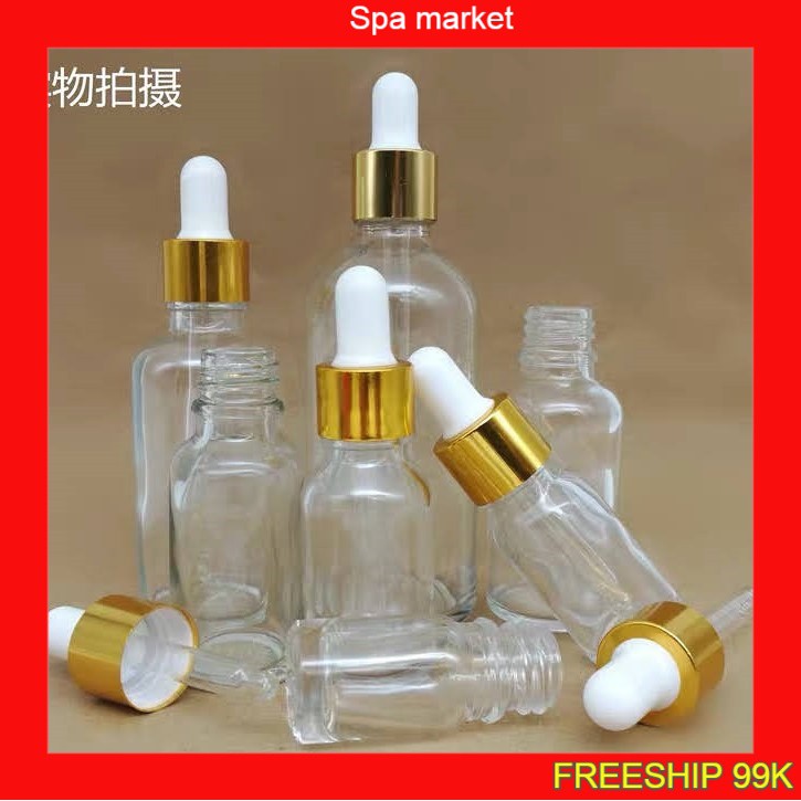 (Loại dày) Lọ chiết mỹ phẩm Lọ chiết serum có núm bóp tinh chất