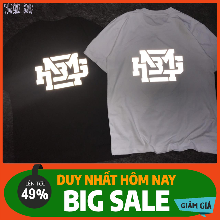 Áo thun phản quang phom rộng unisex, atpq16, takino
