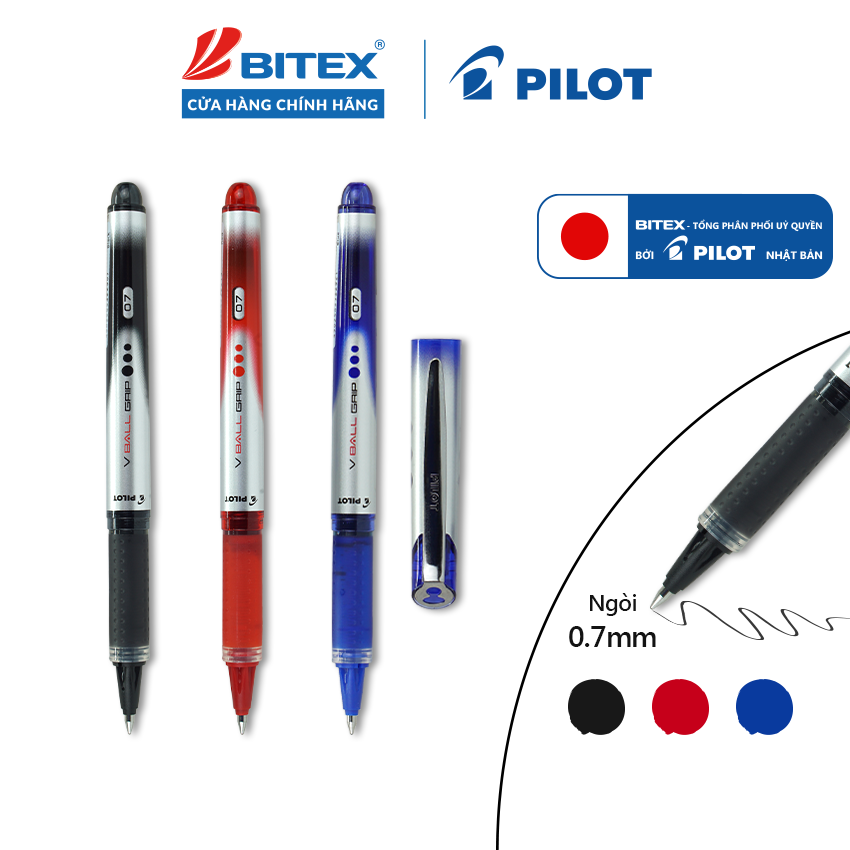 Bút mực nước Pilot V BALL GRIP BLN-VBG7