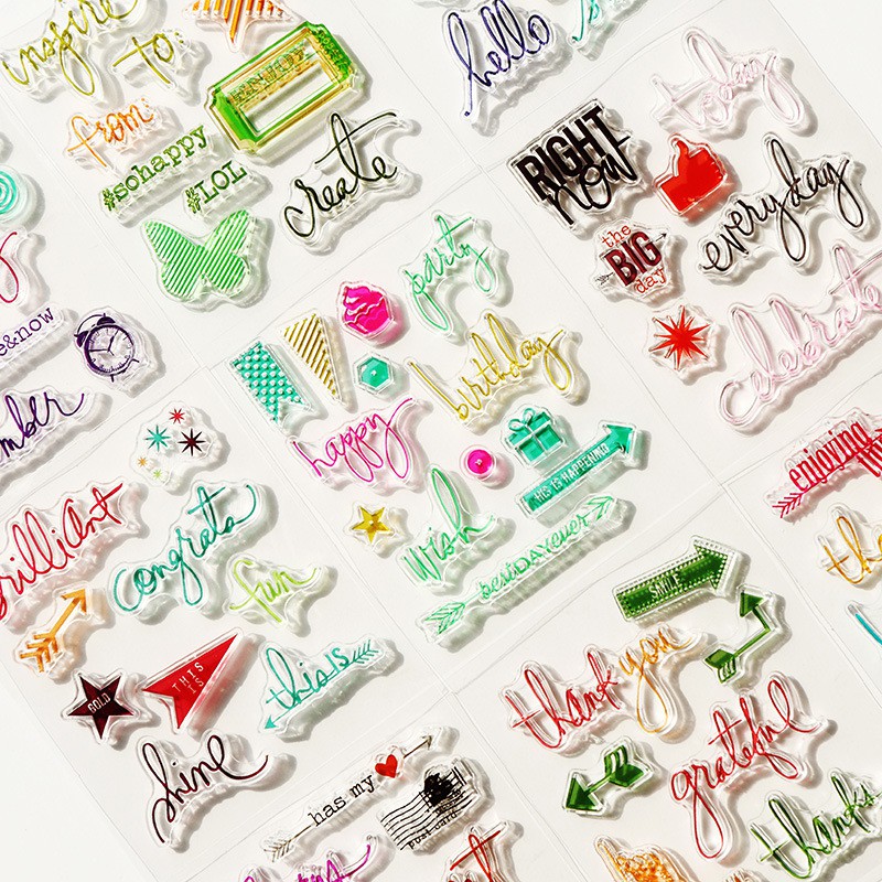 Con dấu trong suốt clear stamp Mini nhiều hình ảnh