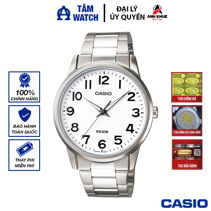 Đồng hồ nam dây kim loại casio standard chính hãng anh khuê mtp-1303d-7bvdf