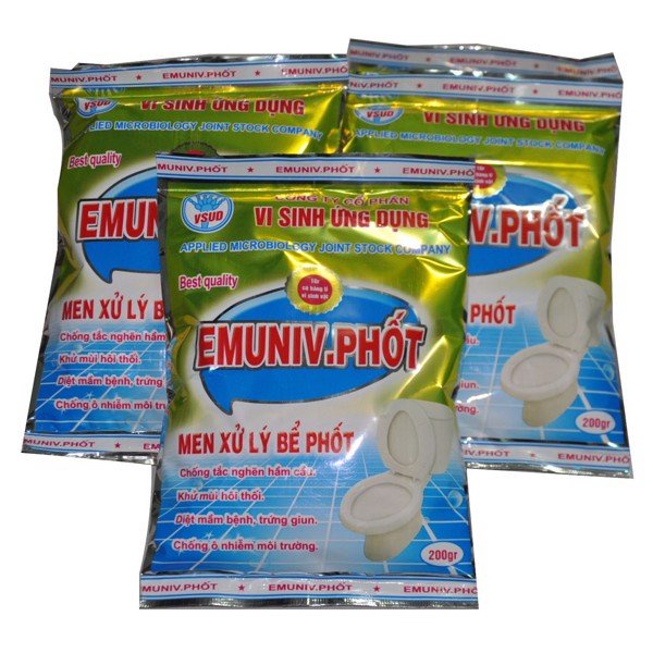 Men vi sinh dùng ủ rác thải hữu cơ Emuniv . Phốt 200gram