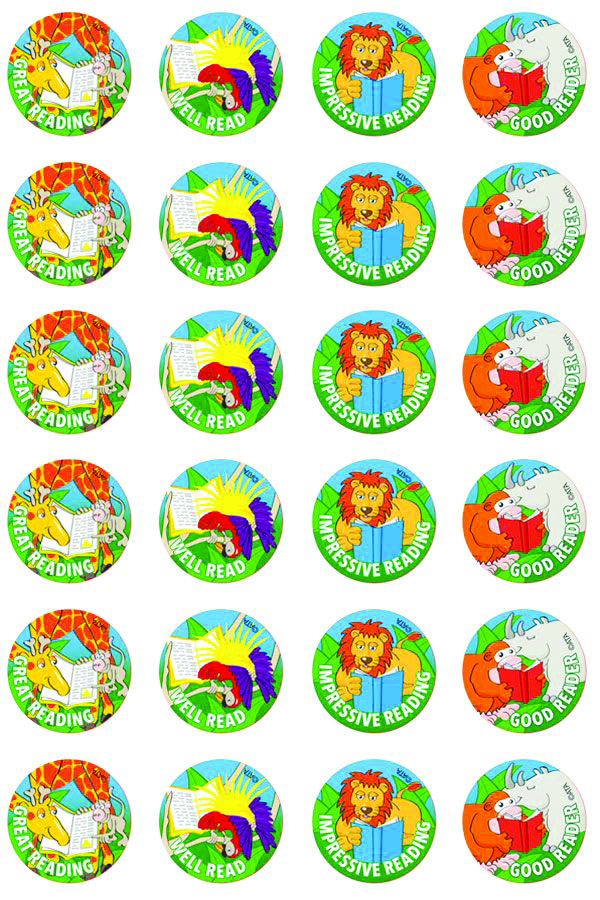 [HCM]Sticker khen thưởng hình sư tử chữ Anh