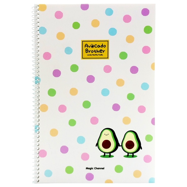 Sổ lò xo mini magic avocado - màu trắng