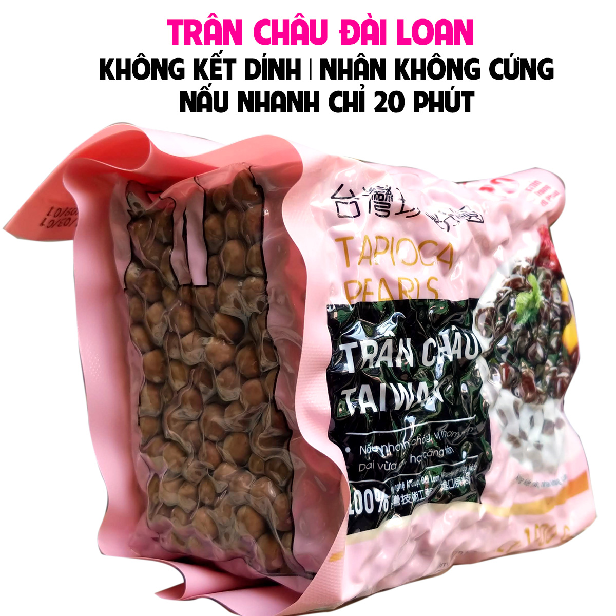 1KG Trân Châu Đen Caramel Đài Loan Cao cấp | không kết dính | Nhân không bị cứng
