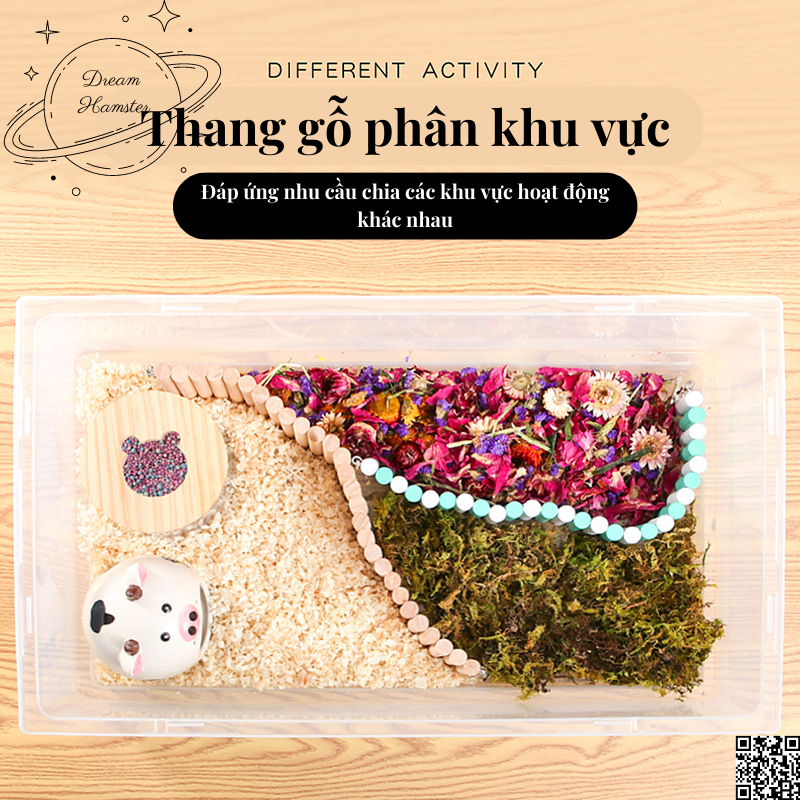 Thang gỗ uốn cho hamster, thỏ, bọ, sóc, chinchilla .... nhiều kích thước