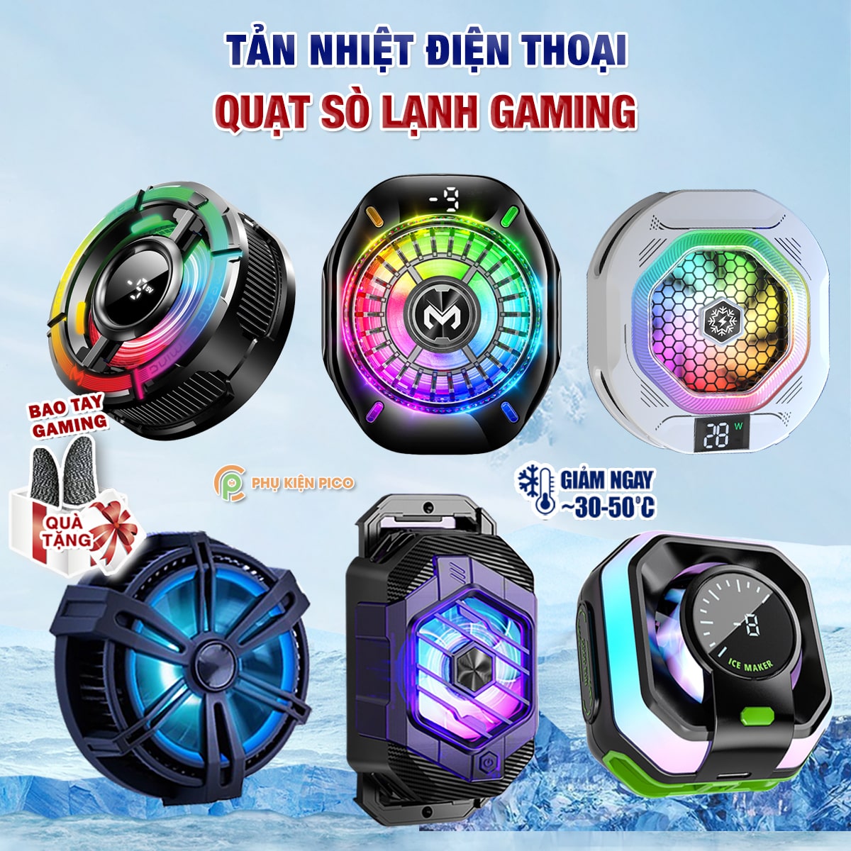 Quạt tản nhiệt điện thoại sò lạnh Memo CX07 / CX10 Pro / CX12 / DL22 / J20 / X65 / X76 Pro / SL25 / X12 Plus / J86 Pro / S2