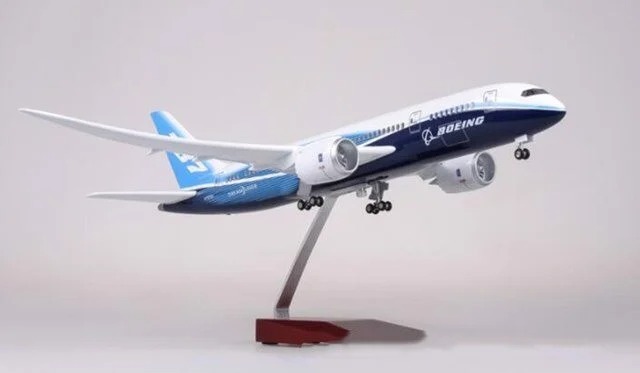 Mô hình máy bay USA Boeing B787 1 160 có đèn led tự động theo tiếng vỗ tay