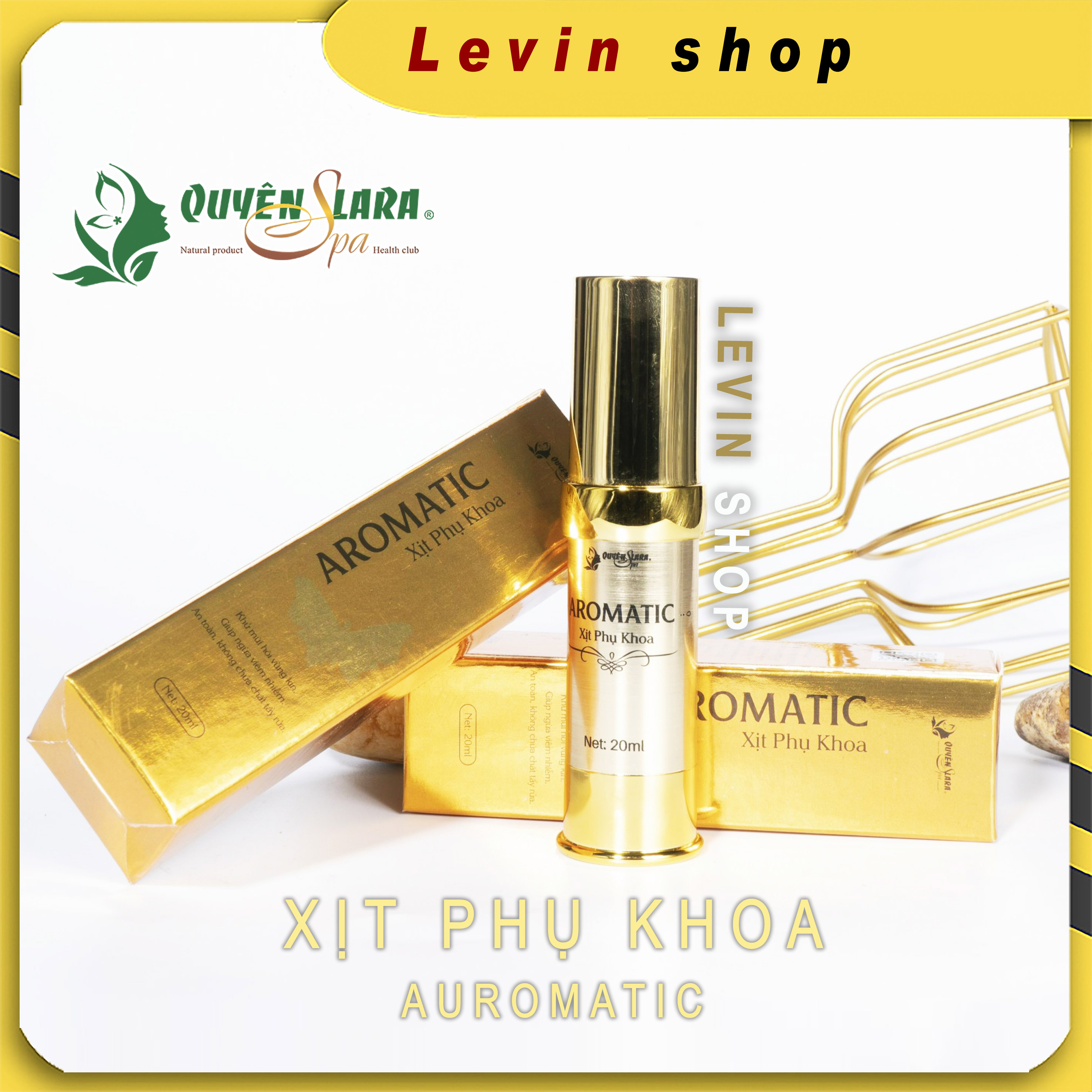 [Quyên Lara] Xịt phụ khoa Aromatic Quyên Lara - Khử mùi hôi vùng kín, ngừa viêm nhiễm [20ml]