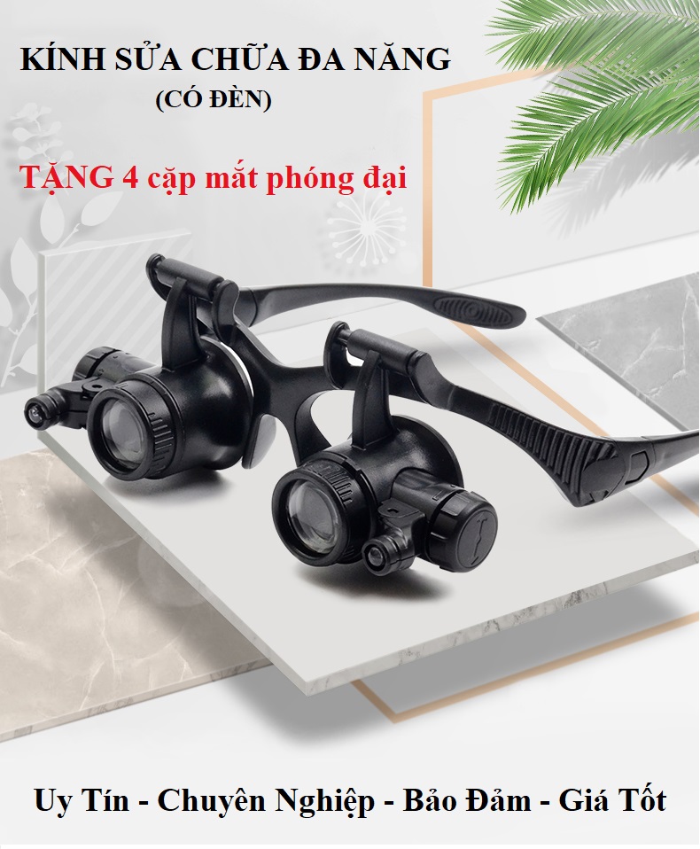 Kính lúp sửa chữa có đèn led, Kính lúp đeo mắt có đèn phóng to vật 10X 15X 20X 25X, Kính lúp 2 mắt sửa đồng hồ-TOP hệ thống cửa hàng UY TÍN, CHẤT LƯỢNG, GIÁ RẺ NHẬP KHO ủng hộ phòng chống dịch Corona, Bà con chỉ nên ra ngoài khi cần thiết