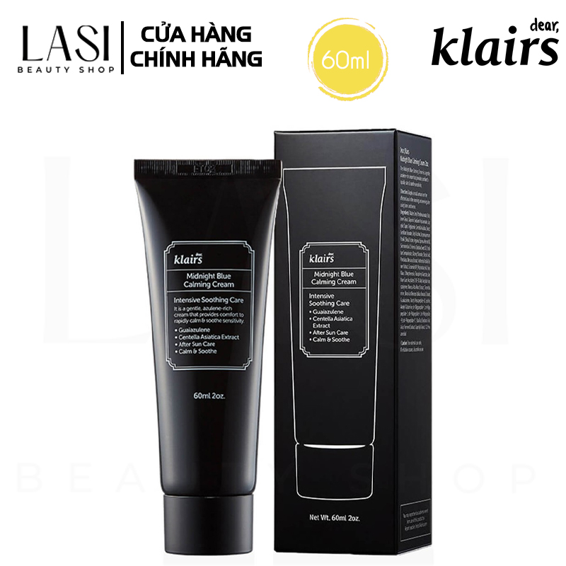 Kem Dưỡng Ẩm Klairs Midnight Blue Calming Cream 60ml [Chính hãng TDIC] | Công dụng Làm Dịu & Phục Hồi Da Ban Đêm