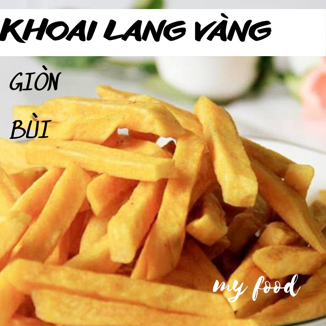 khoai lang vàng sấy 500gr - đảm bảo giòn, hàng mới