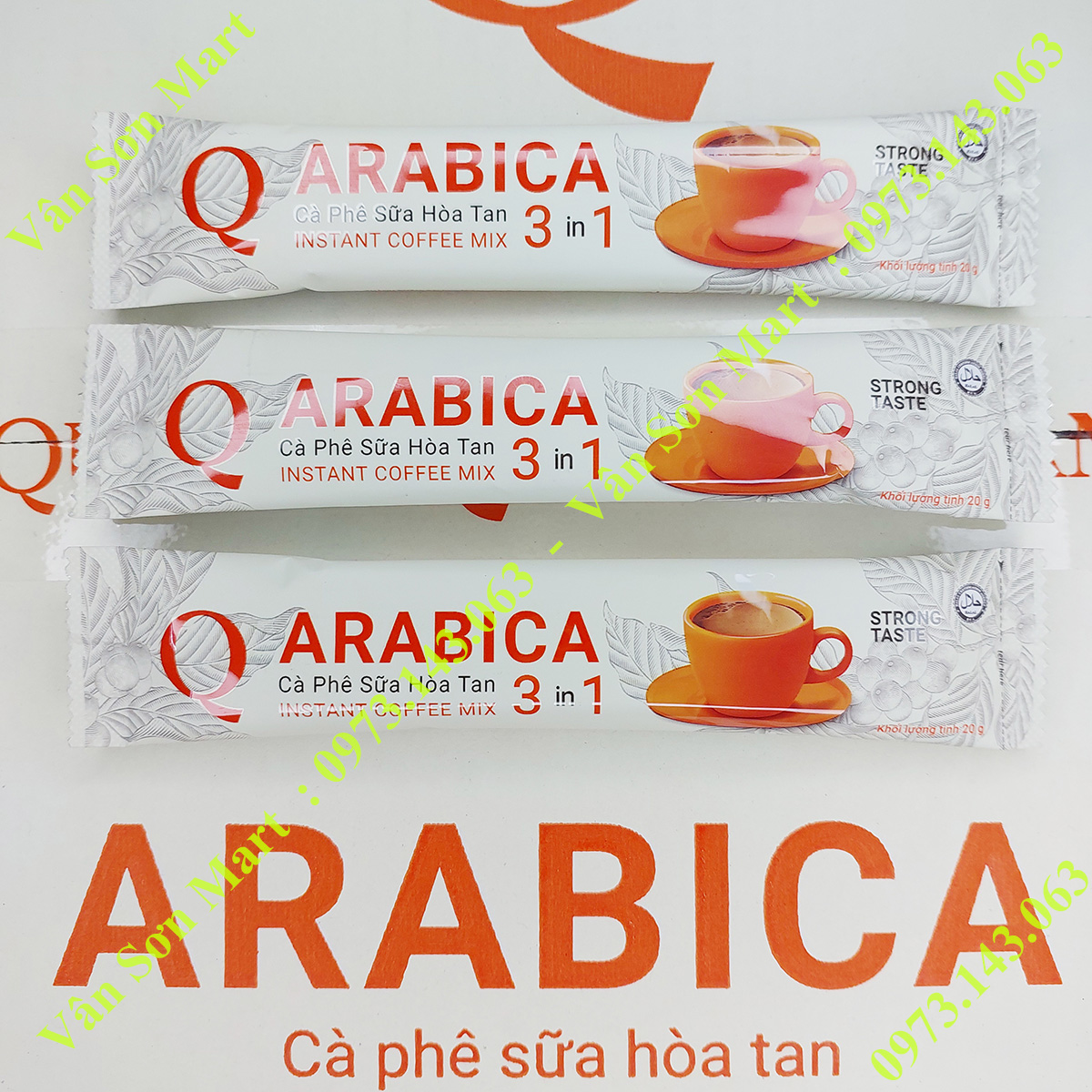 03 gói nhỏ 20g cà phê sữa Arabica Trần Quang