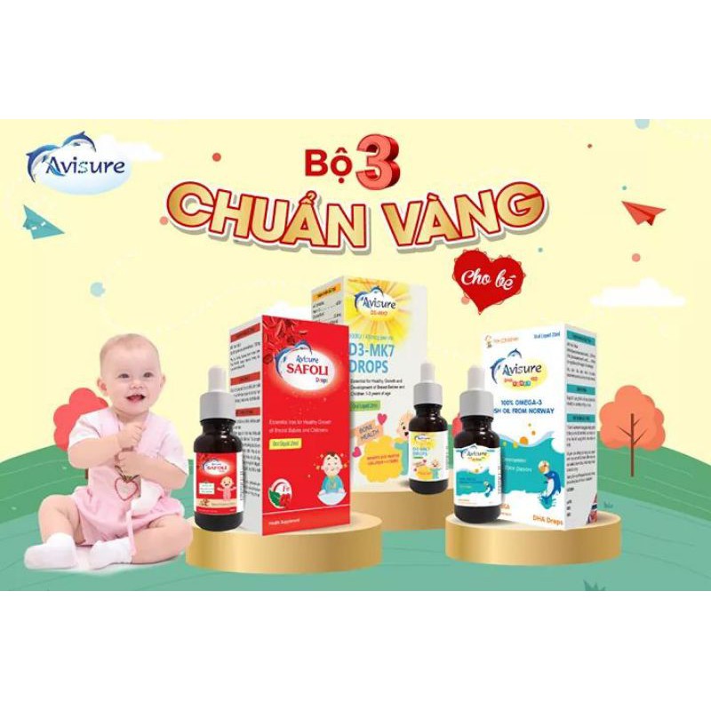 Bộ Ba Avisure kids cung cấp đầy đủ dưỡng chất cho bé , không còn nỗi lo ốm vặt, biếng ăn,chậm phát triển, quấy khóc đêm
