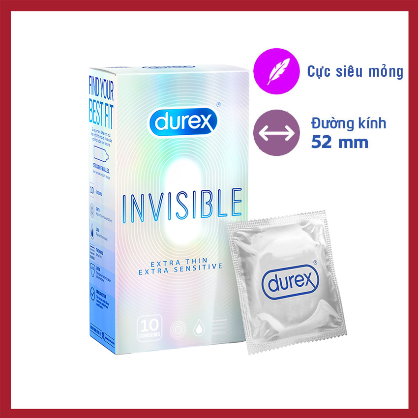 Bao Cao Su Durex Invisible Extra Thin