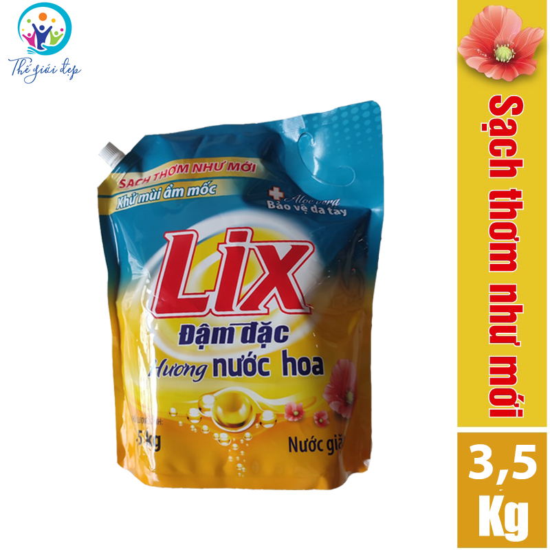 Nước giặt lix hương nước hoa túi 3.5kg