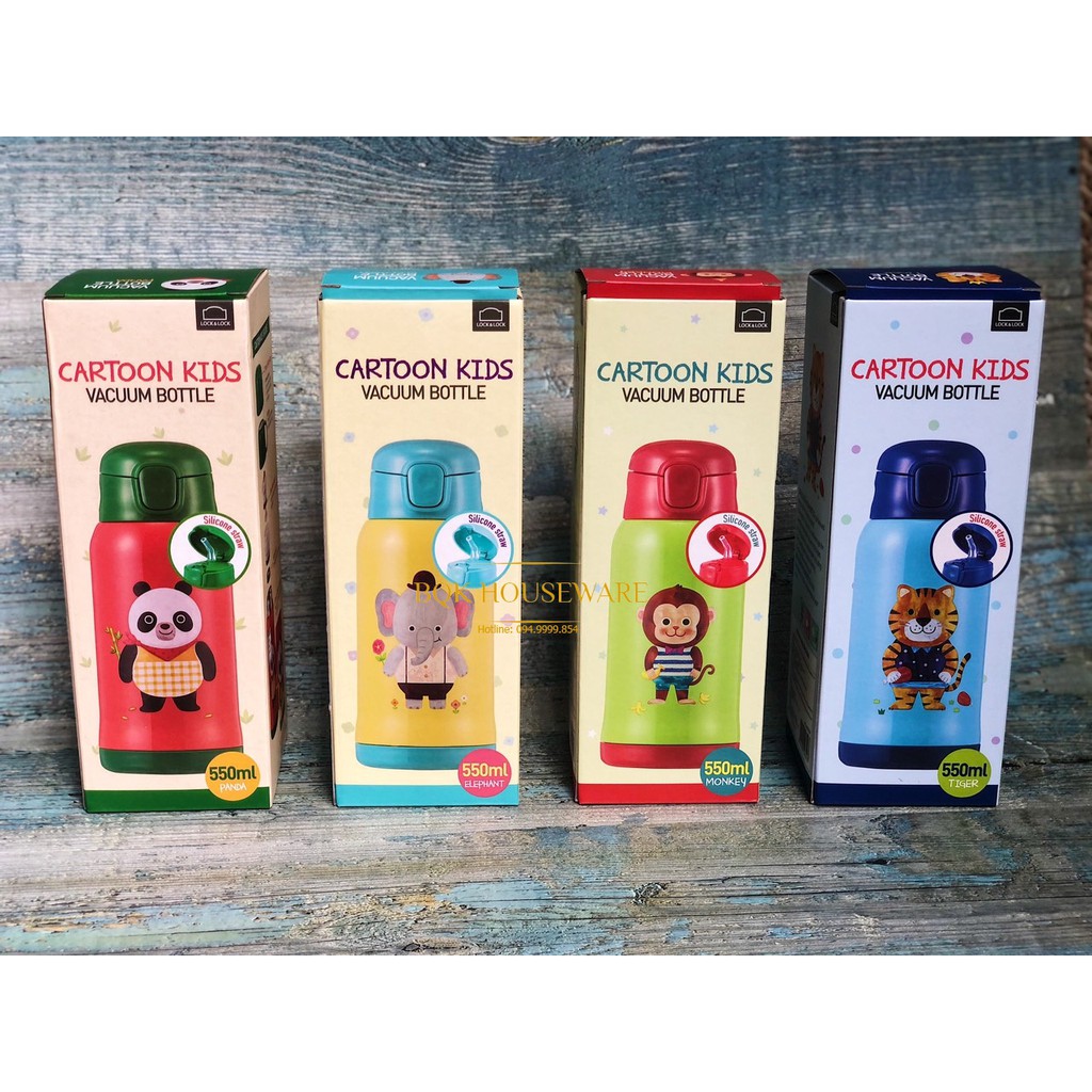 [HCM][ Lock&Lock ] Bình Giữ Nhiệt Nóng Lạnh Cartoon Vacuum Bottle Lock&Lock Lhc1435 (550ml)