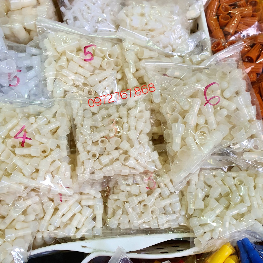 Gói 100 cái đầu cos chụp nối dây điện lõi đồng