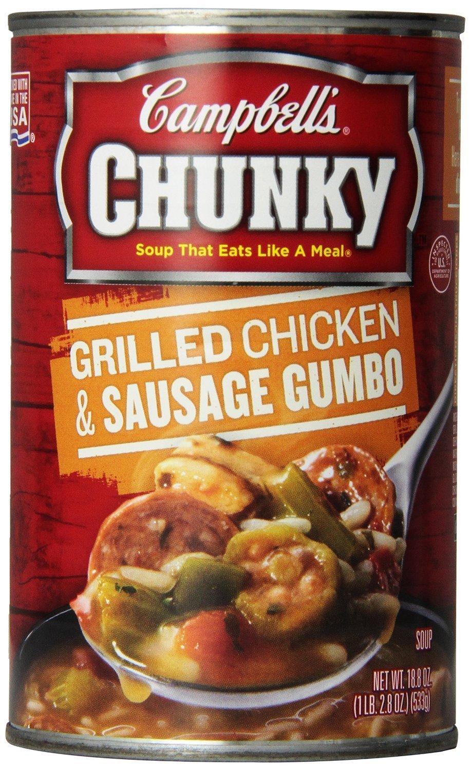 Campbell's chunky grilled chicken & sausage gumbo 18.8 Oz ( 533 gram) của Mỹ
