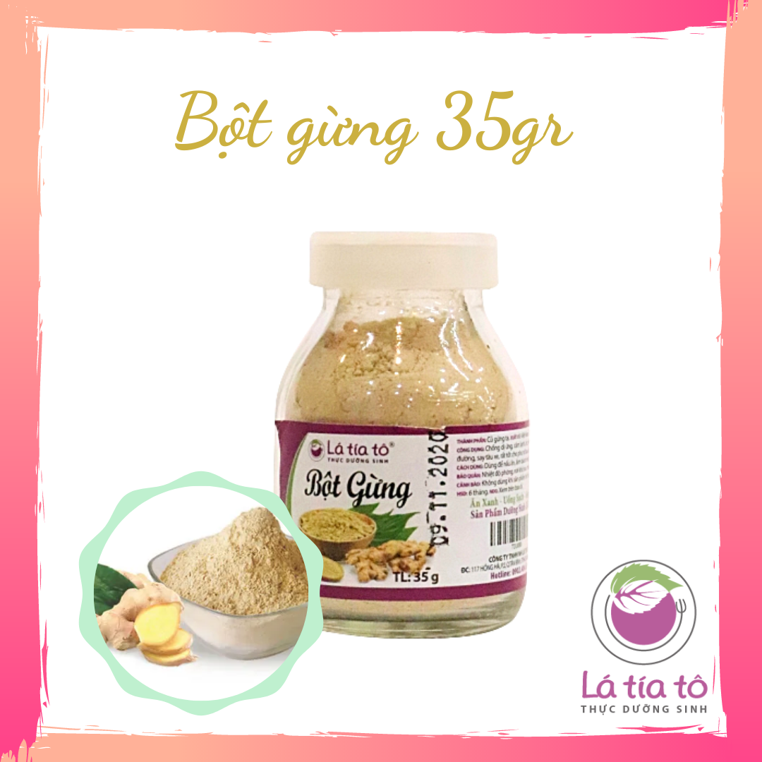 Bột gừng nguyên chất - lá tía tô