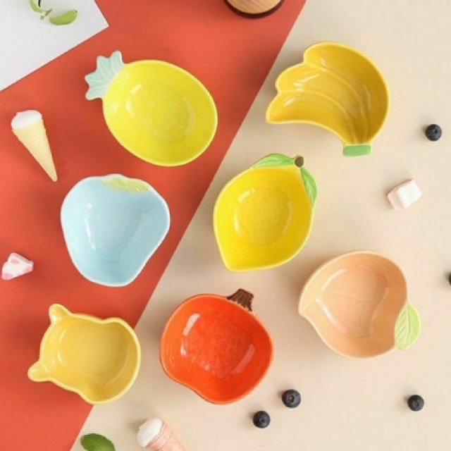 Bát Ăn Dặm Bát Gốm Sứ Cao Cấp Hình Thú, Hoa Quả Cho Bé