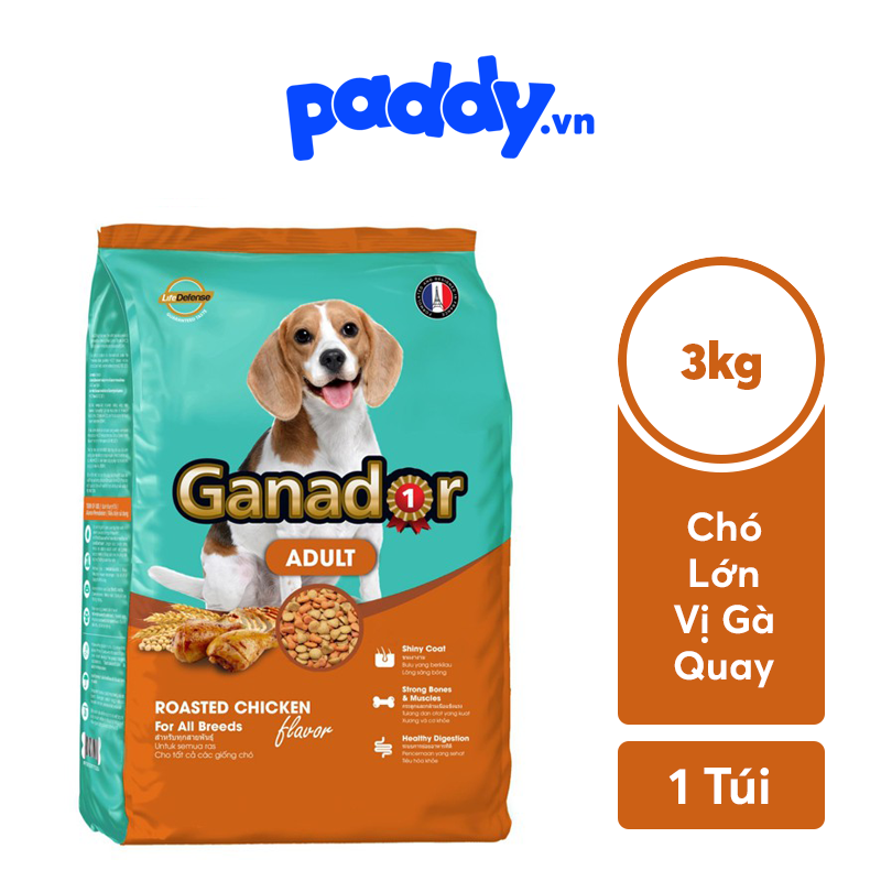 [3kg] Thức Ăn Hạt Cho Chó Ganador Nhiều Vị (Chó Con & Chó Lớn)