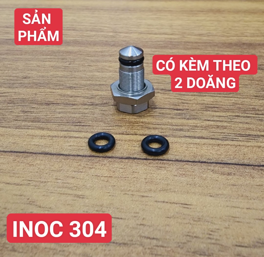 Ốc chỉnh áp van cricket inoc 304 , đã gia công bóng mịn mặt tiếp xúc