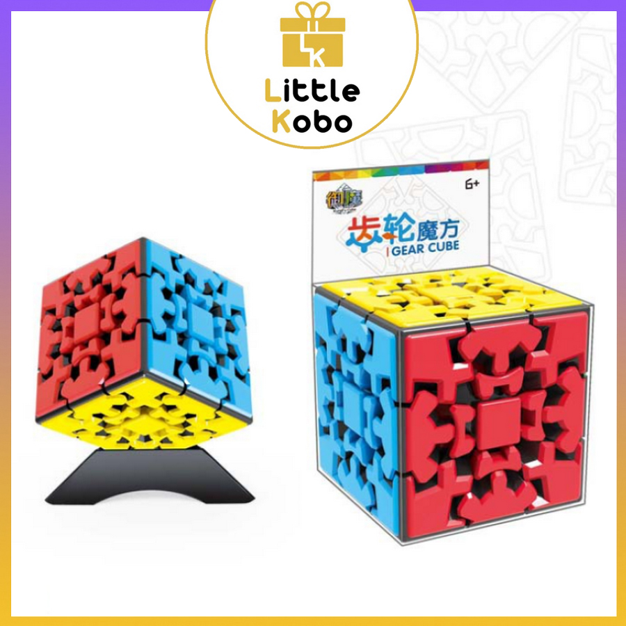 Rubik Gear Cube 3x3 KungFu Rubic Biến Thể Stickerless Không Viền Đồ Chơi Trí Tuệ Trẻ Em Phát Triển Tư Duy - Little Kobo